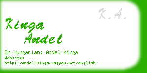 kinga andel business card